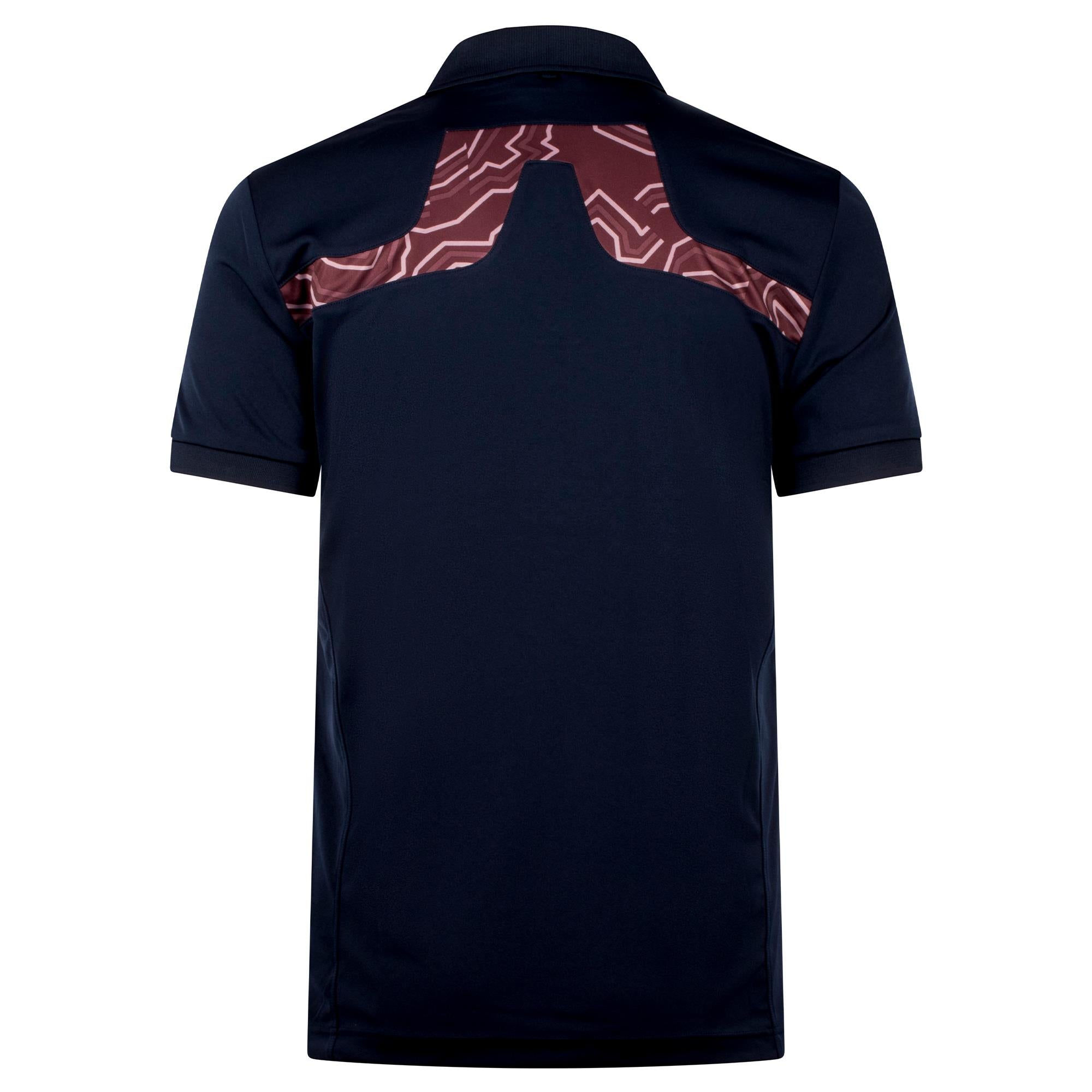 J Lindeberg KV Print Mens Golf Polo Shirt Navy